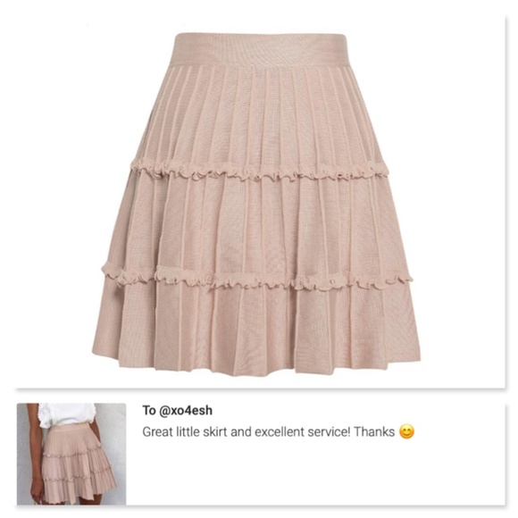 Pastel Pink Pleated High Waist Short Skirt - Picture 7 of 8